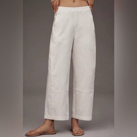 NWT Size M Tall- Pilcro The Izzie Relaxed Pull-On Barrel Pants Cotton (US$ 118) - Picture 7 of 15